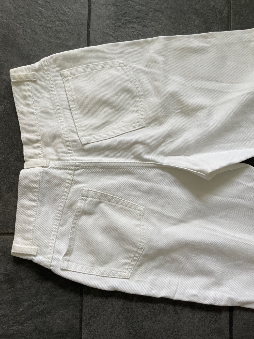 90’s Minimalist Crisp White High Rise Mom Jeans size 6 100% Cotton Vintage - Picture 5 of 11
